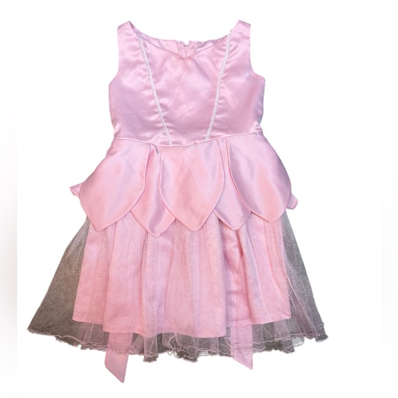 Girls Princess Ballerina Dress With Scalloped Tulle Lower - Picture 3 of 5